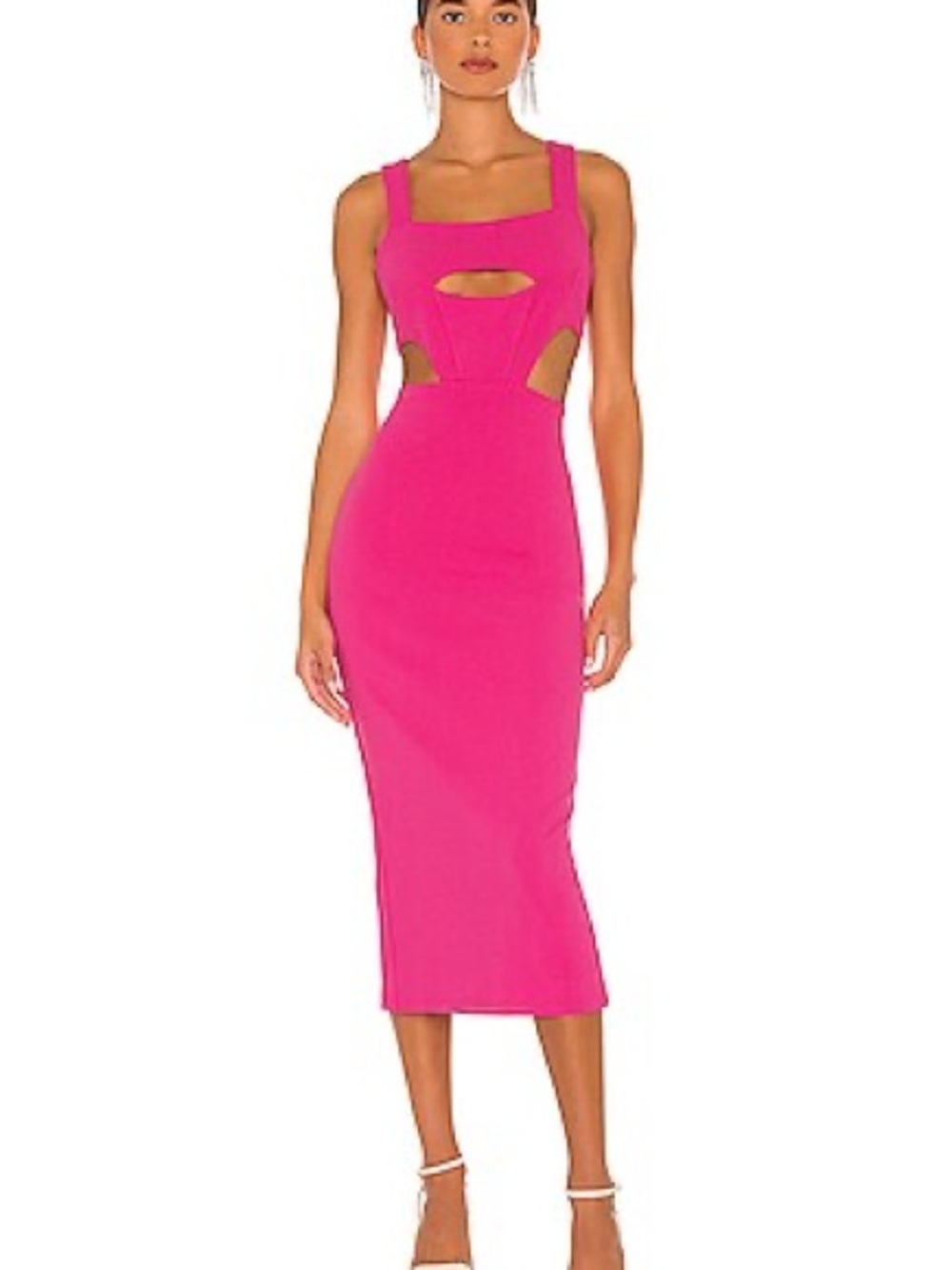 Atoir Vista Hot Pink Bodycon Midi Dress